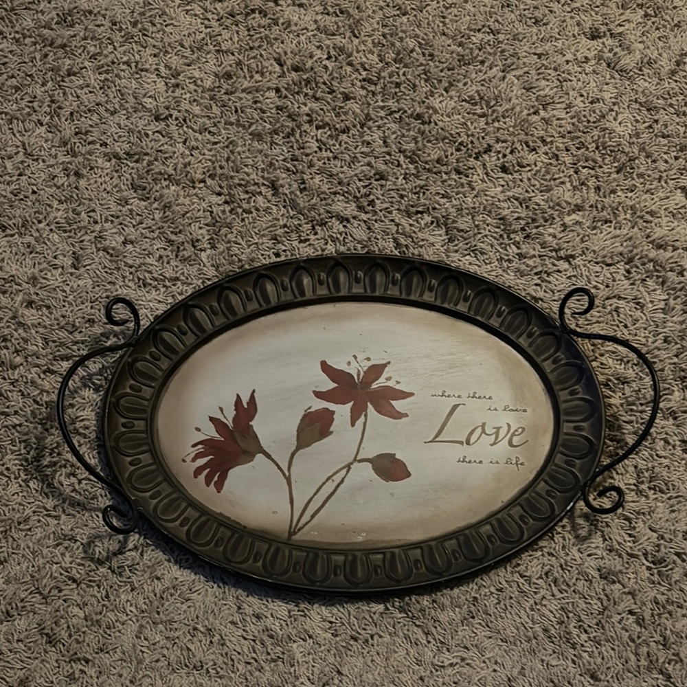 Floral Love Wall Art with Handles